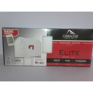 Gibralter Industries Vintage Series Elite Mailbox Buzon White Steel